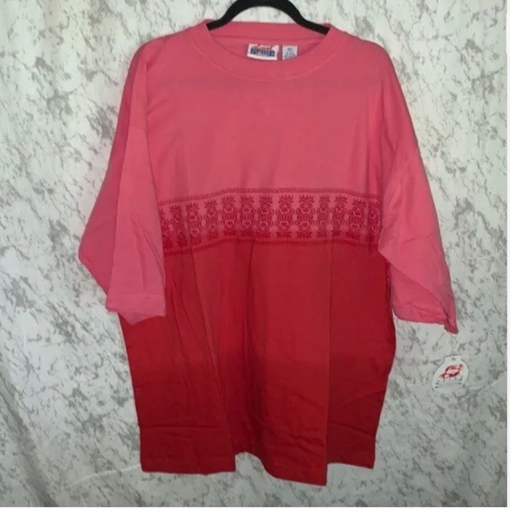 🔵NWT Spike Sports Ombré Short Sleeve T Shirt Tribal Print size Medium